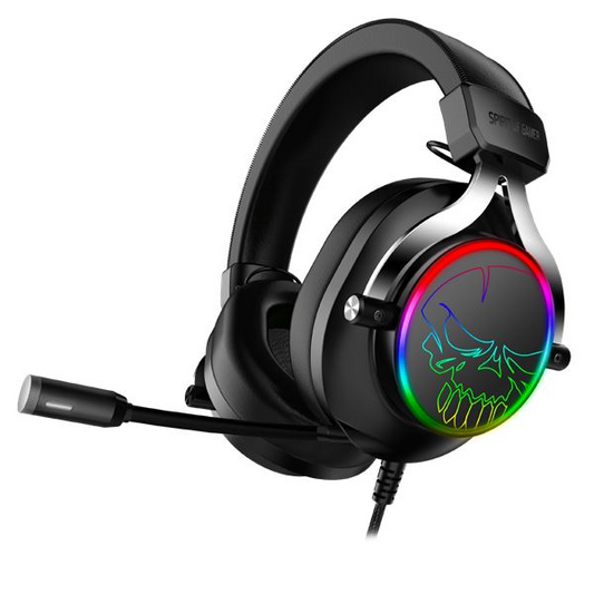 Spirit of Gamer XPERT-H100 7.1 USB Mikrofonos fejhallgató fekete-piros (MIC-XH600) (MIC-XH600)-0