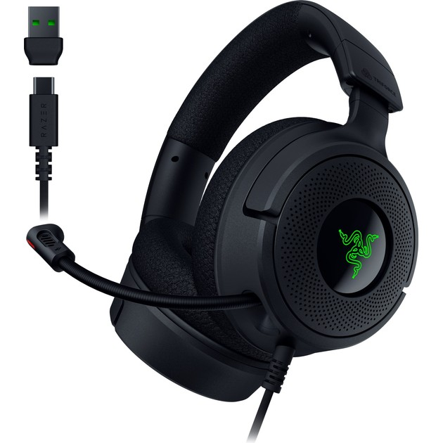 Razer Kraken V4 X RGB Gaming USB Headset - Fekete (RZ04-05180100-R3M1)-0